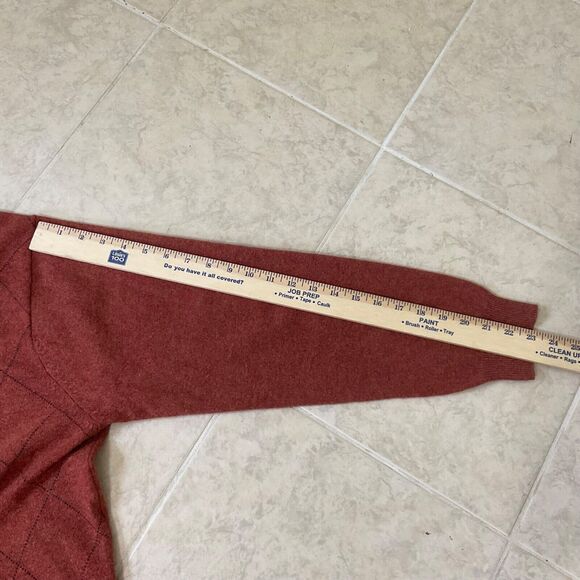 Alan Flusser sweater Men size XL 100% Pure Cashmere Crewneck Pullover Rust - Picture 9 of 13